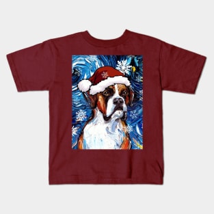 Boxer Santa Kids T-Shirt